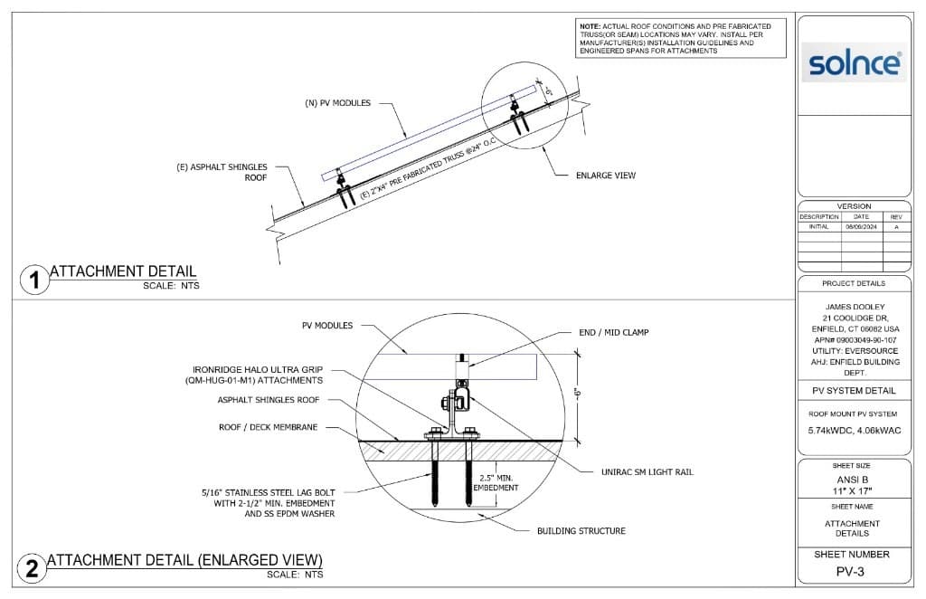 Structural attachment details