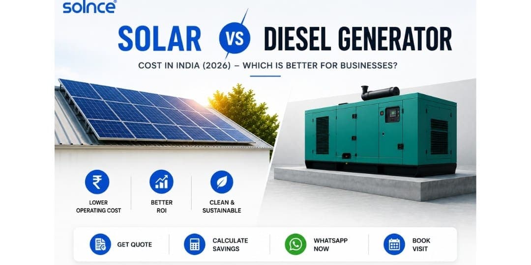 Solar vs Diesel Generator Cost in India (2026): Which Wins for Business?